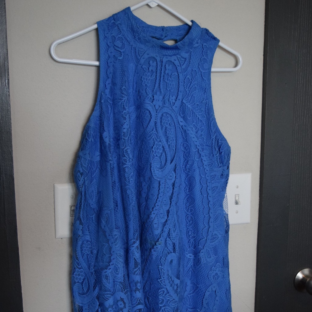 High Neck Laced Dress